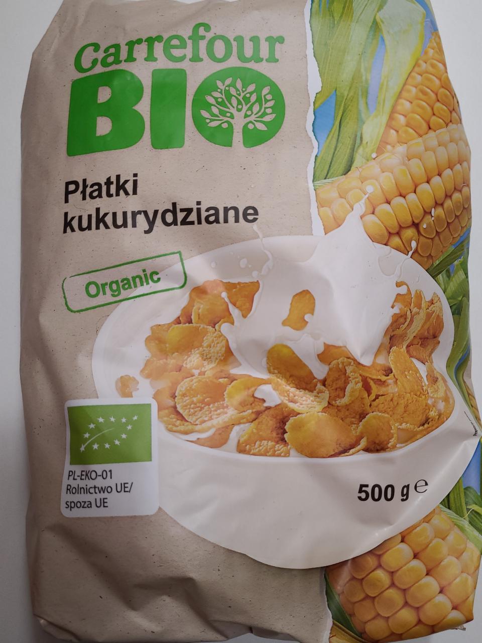 Zdjęcia - Płatki kukurydziane bio carrefour