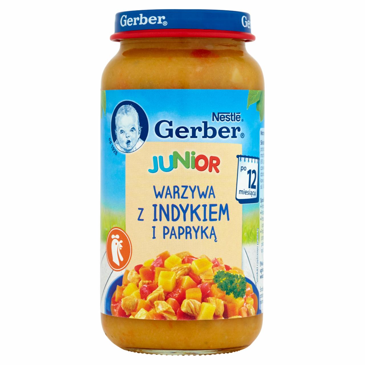 Zdjęcia - Gerber Junior Warzywa z indykiem i papryką po 12 miesiącu 250 g