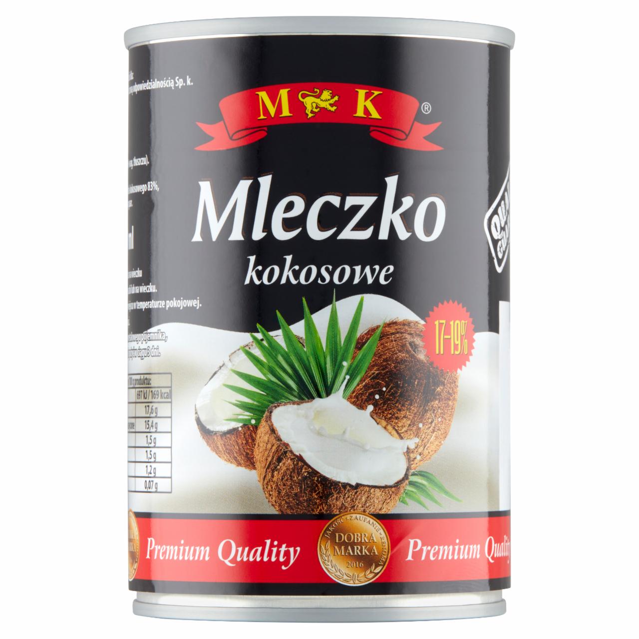 Zdjęcia - MK Produkt na bazie ekstraktu z miąższu kokosa 17-19 % 400 ml
