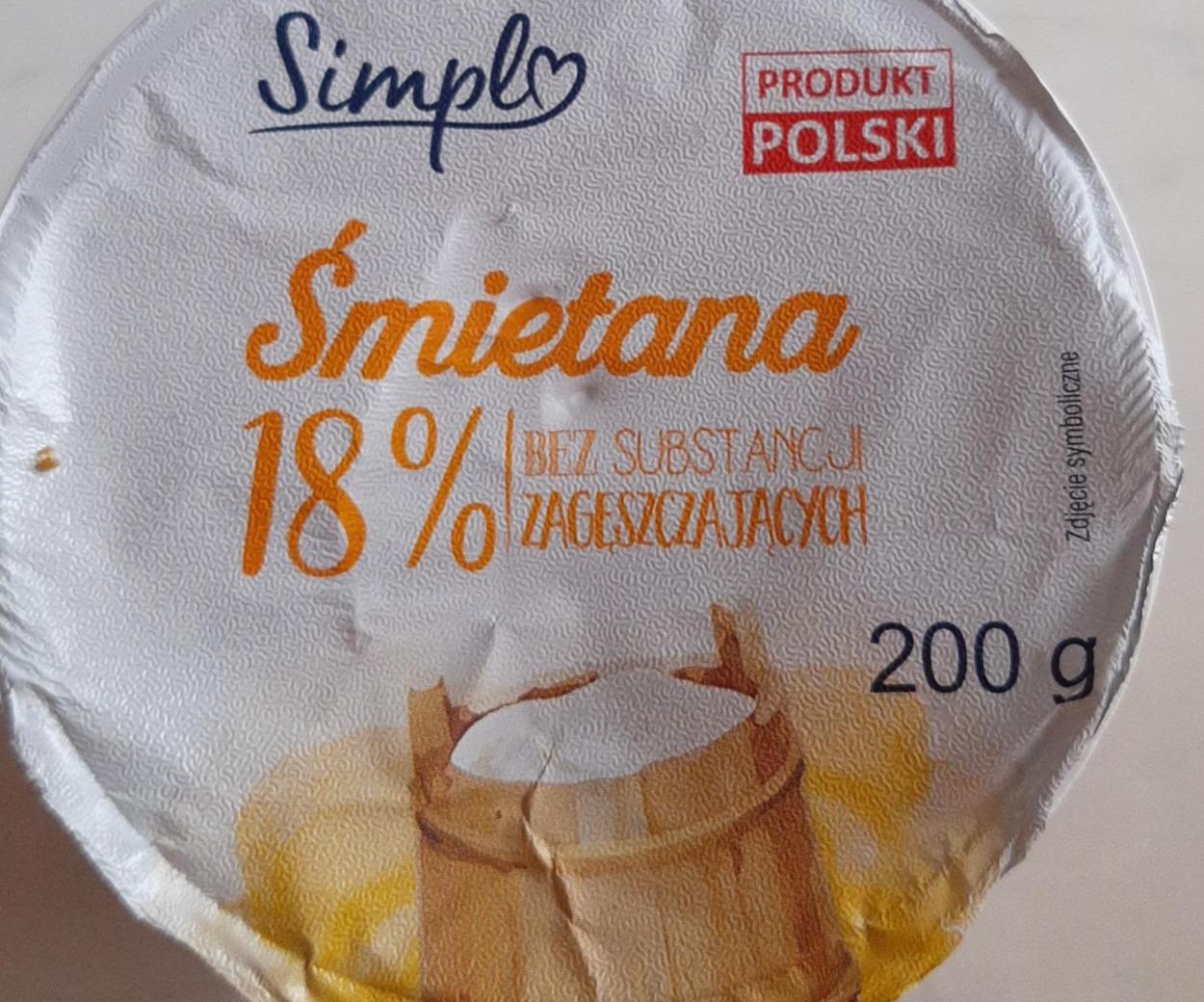 Zdjęcia - Śmietana 18% Simpl