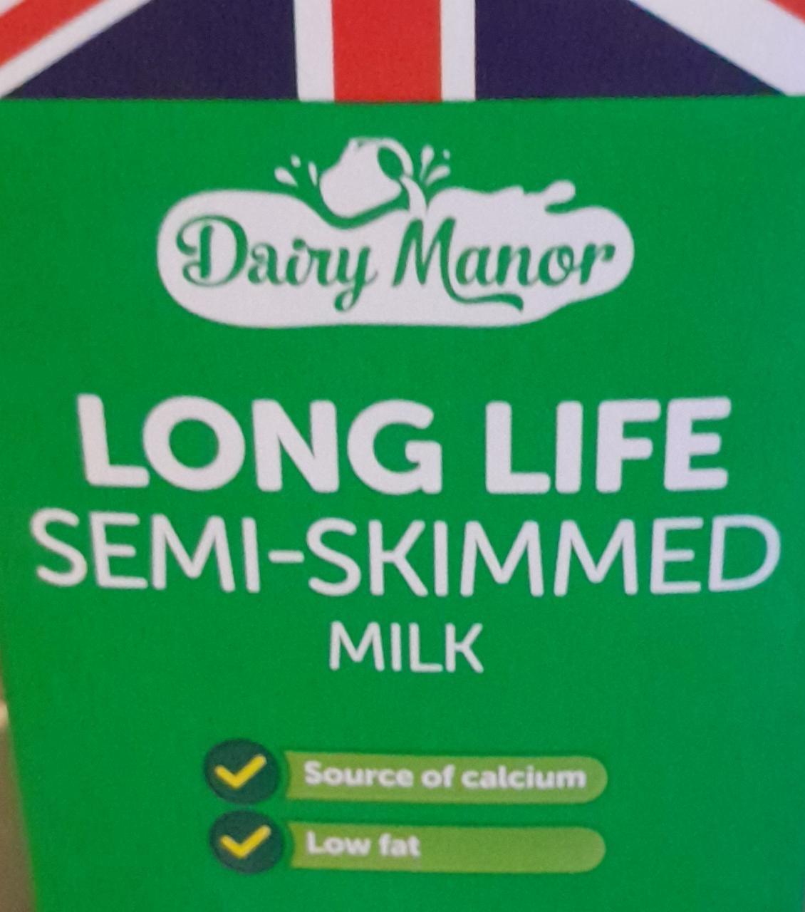 Zdjęcia - Long life semi-skimmed milk Dairy Manor
