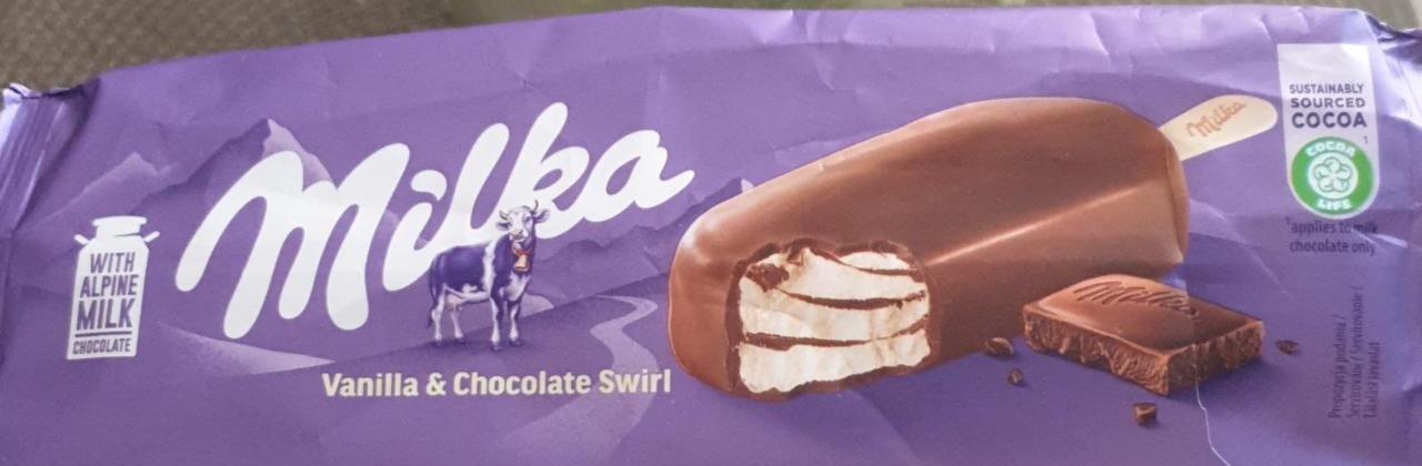 Zdjęcia - Milka Vanilla & Chocolate Swirl