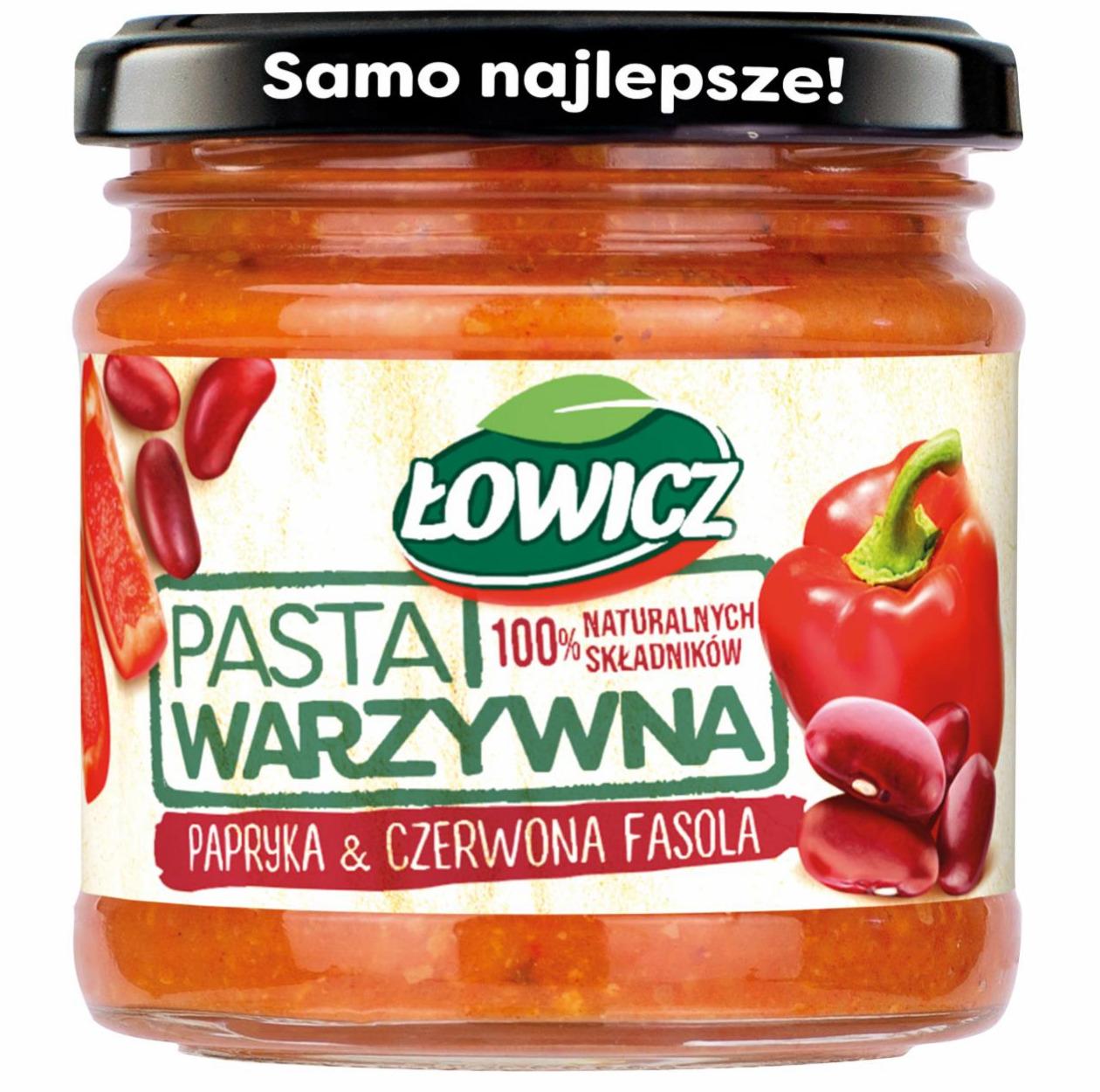 Zdjęcia - Łowicz Pasta warzywna papryka & czerwona fasola 180 g