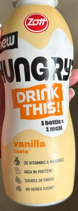 Zdjęcia - Hungry? drink this! vanilla taste Zott