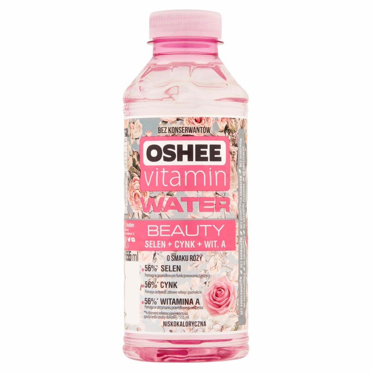 Zdjęcia - Oshee Vitamin Water Beauty Napój niegazowany o smaku róży 555 ml