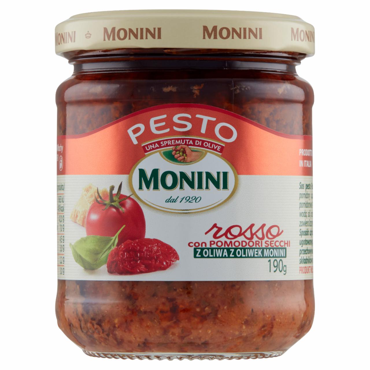 Zdjęcia - Monini Sos pesto Rosso z suszonych pomidorów 190 g