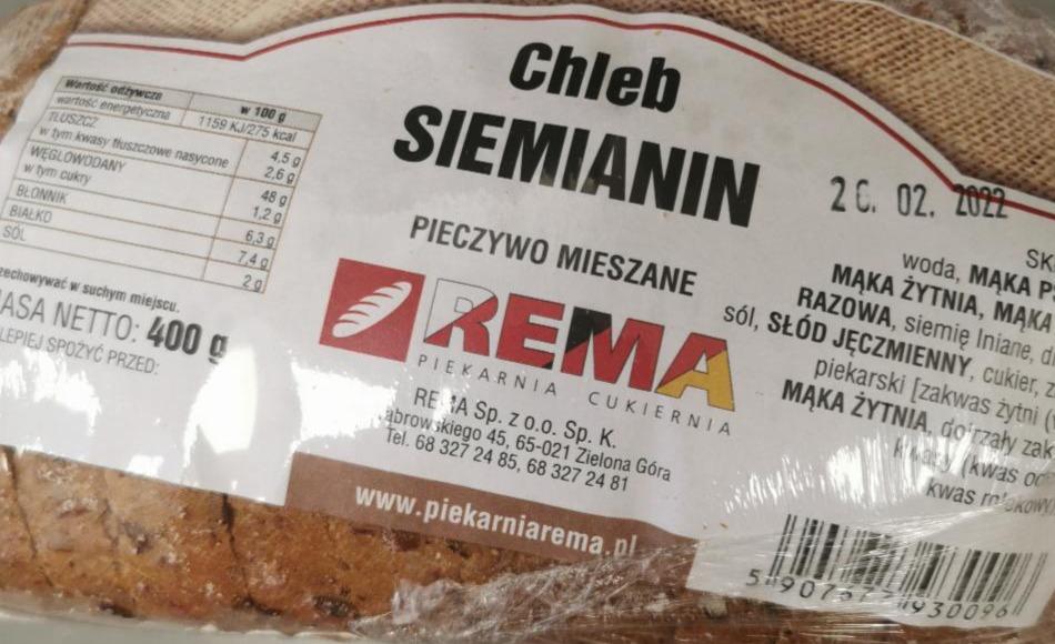 Zdjęcia - Chleb Siemianin Rema