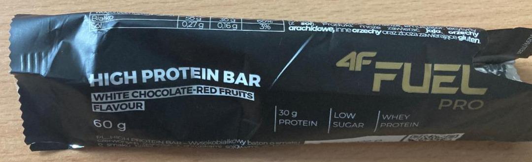 Zdjęcia - Pro High Protein Bar white chocolate - red fruits 4F Fuel