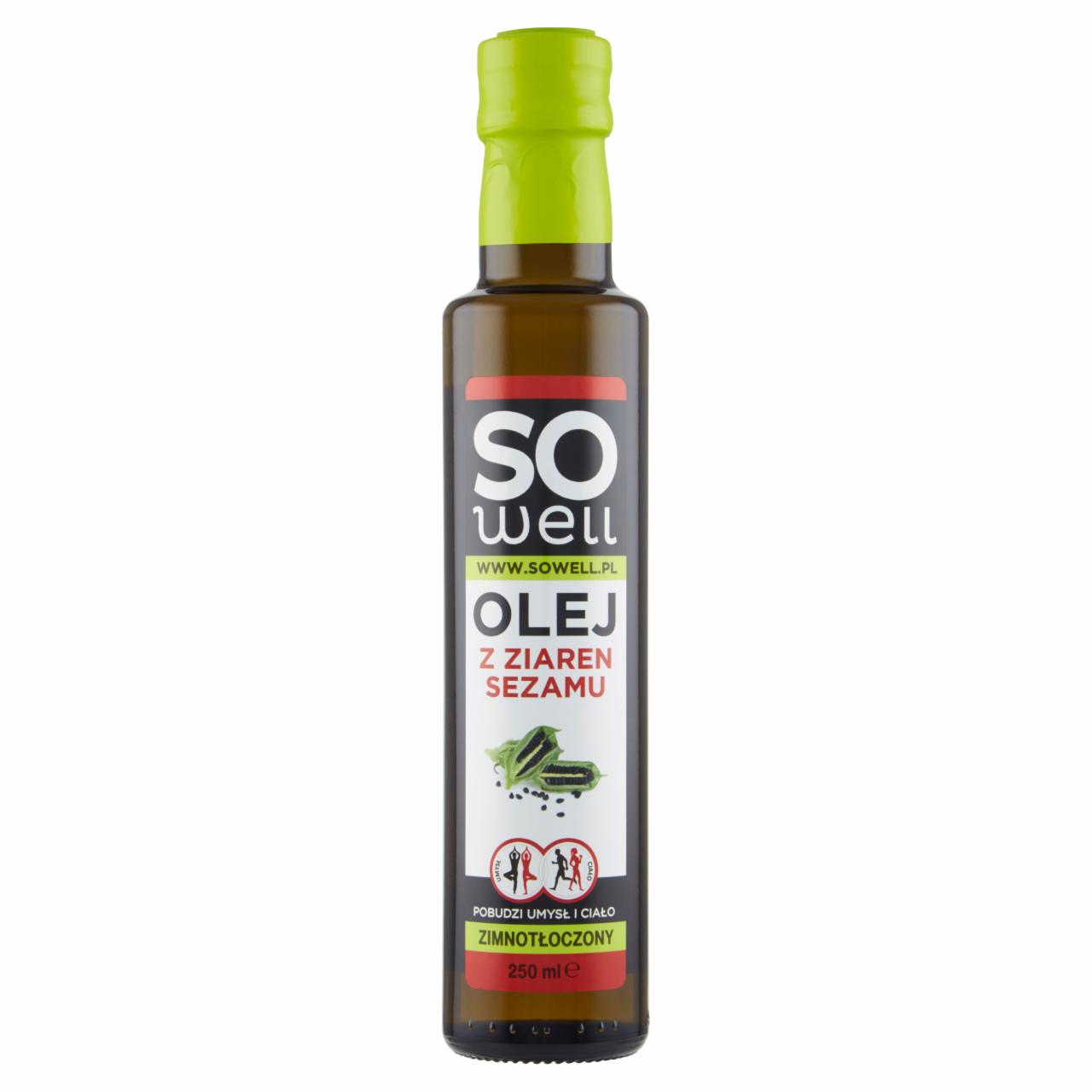 Zdjęcia - So Well Olej z ziaren sezamu 250 ml