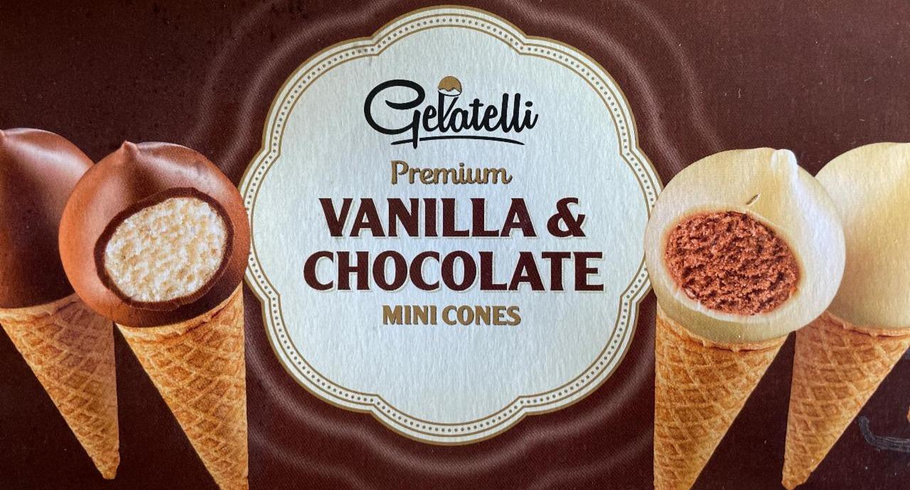 Zdjęcia - Mini rożki lody smak wanilia i czekolada Gelatelli Premium