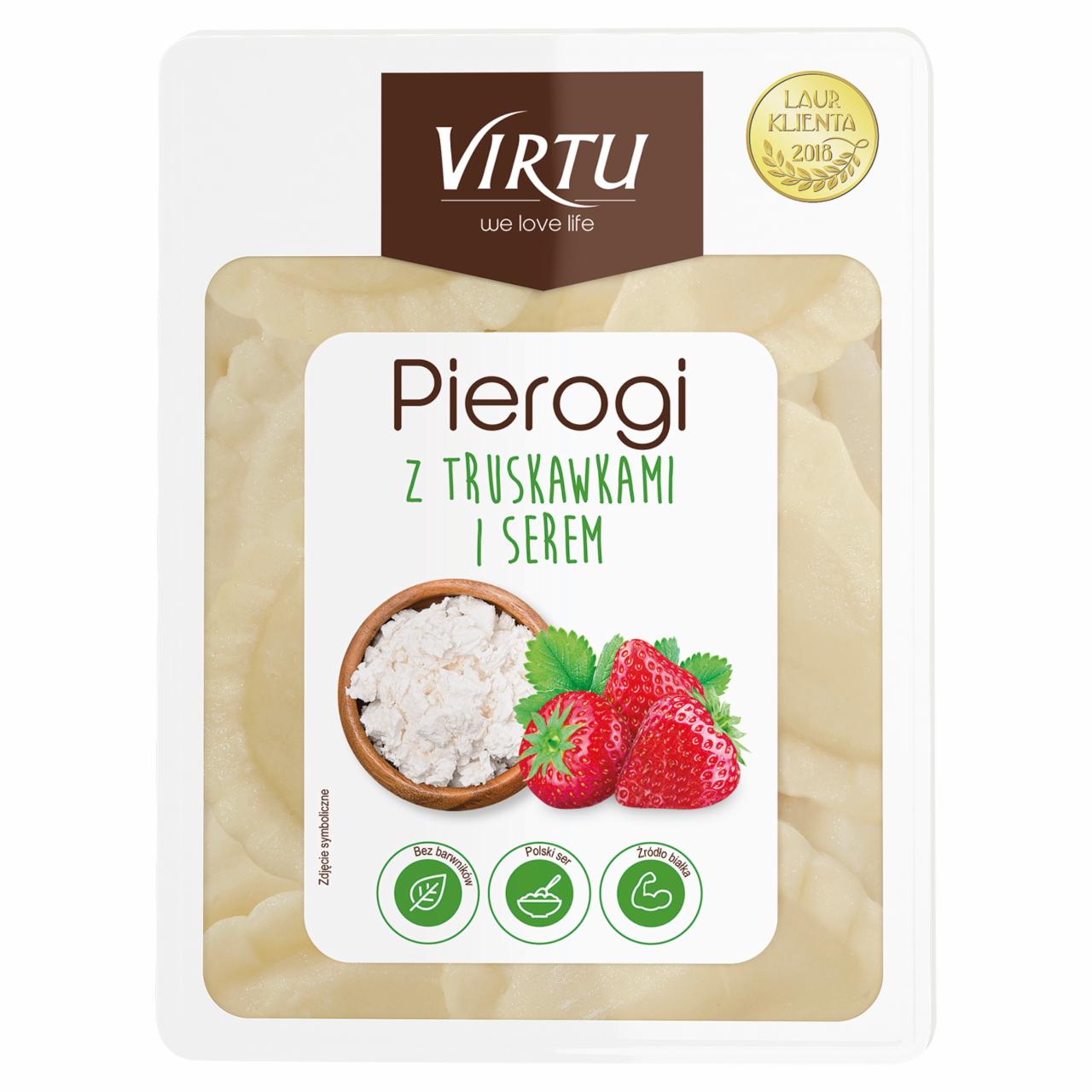 Zdjęcia - Virtu Pierogi z truskawkami i serem 400 g
