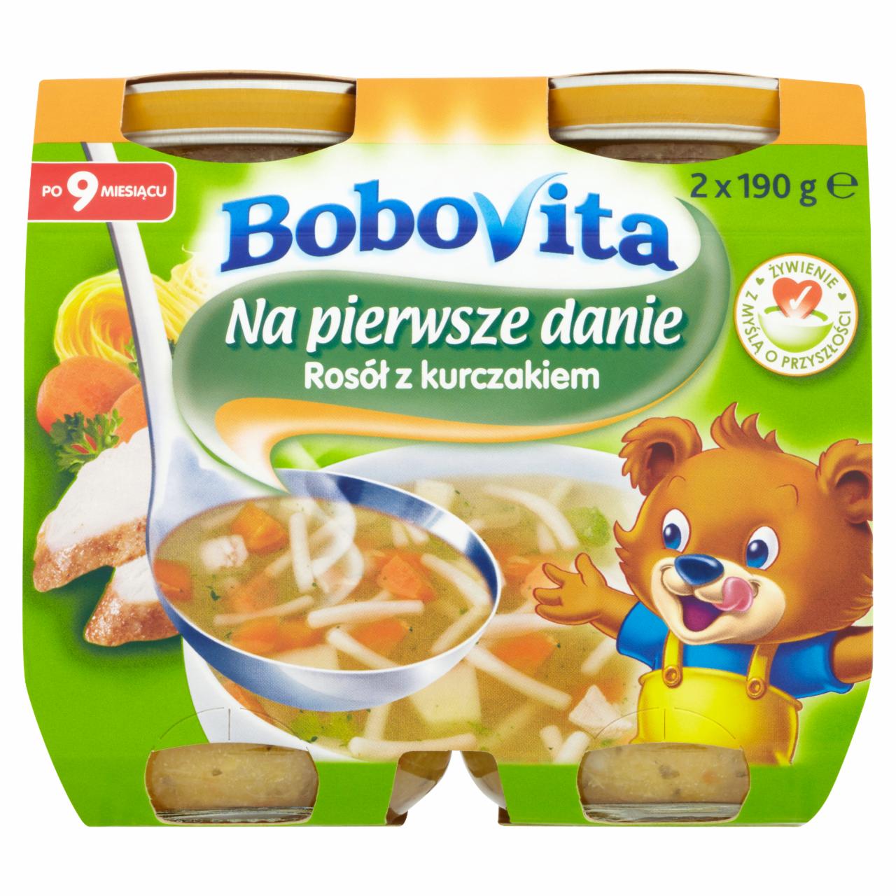 Zdjęcia - BoboVita Na pierwsze danie Rosół z kurczakiem po 9 miesiącu 2 x 190 g