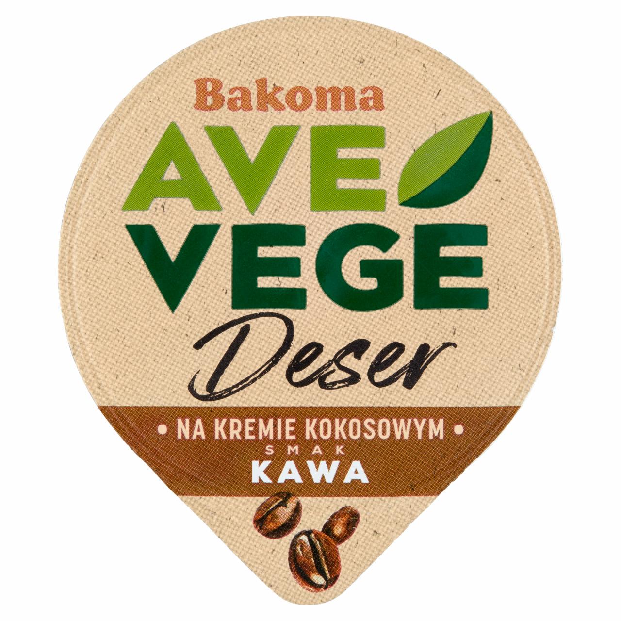 Zdjęcia - Bakoma Ave Vege Deser na kremie kokosowym smak kawa 150 g 
