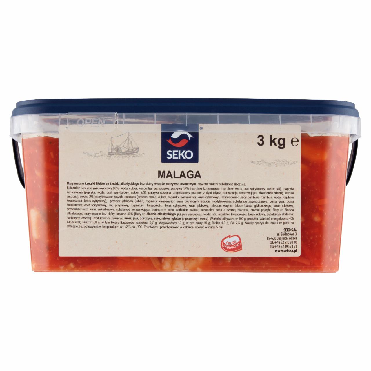 Zdjęcia - Seko Filety śledziowe w sosie warzywno-owocowym malaga 3 kg