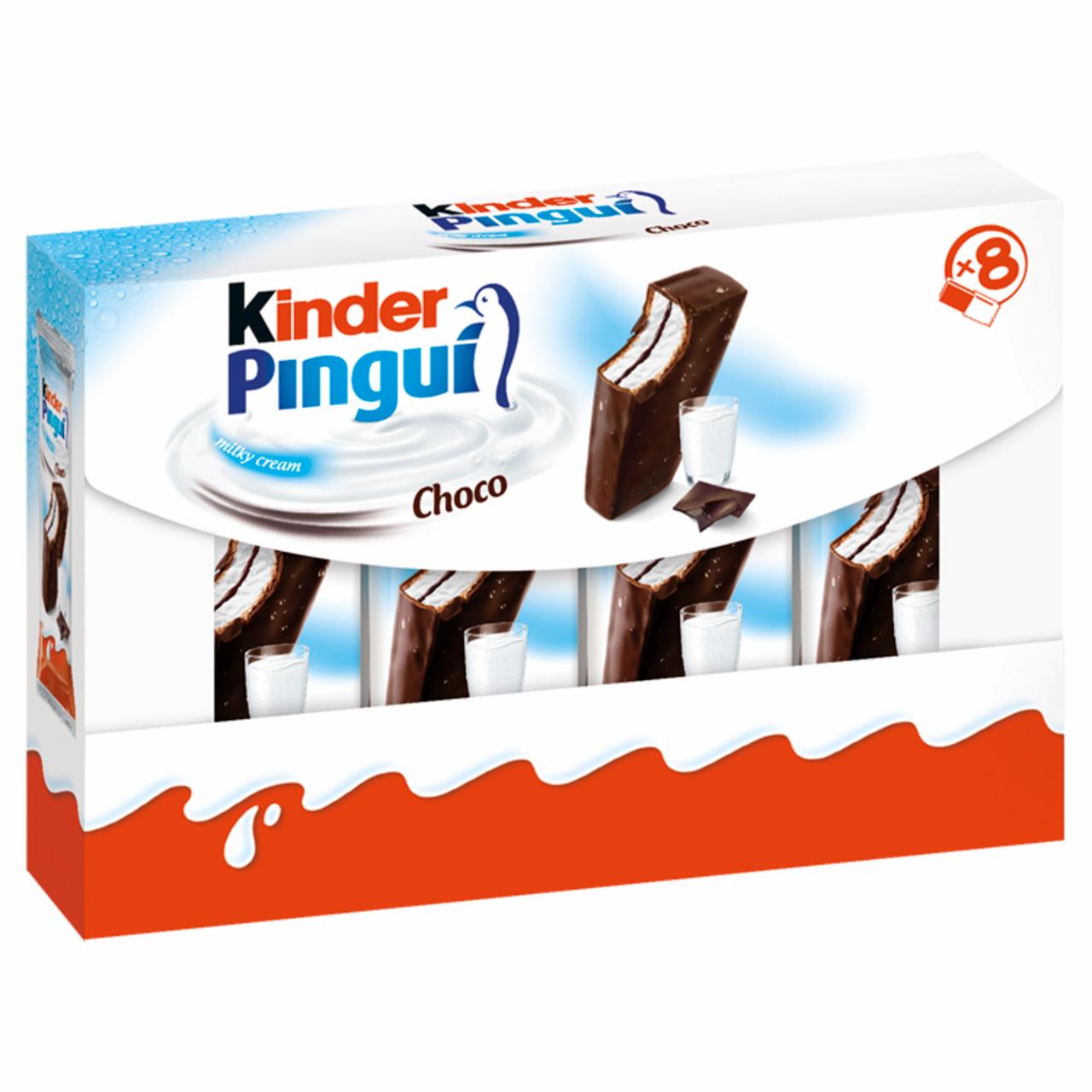 Zdjęcia - Kinder Pingui Choco Biszkopt z mlecznym nadzieniem pokryty czekoladą 8 x 30 g