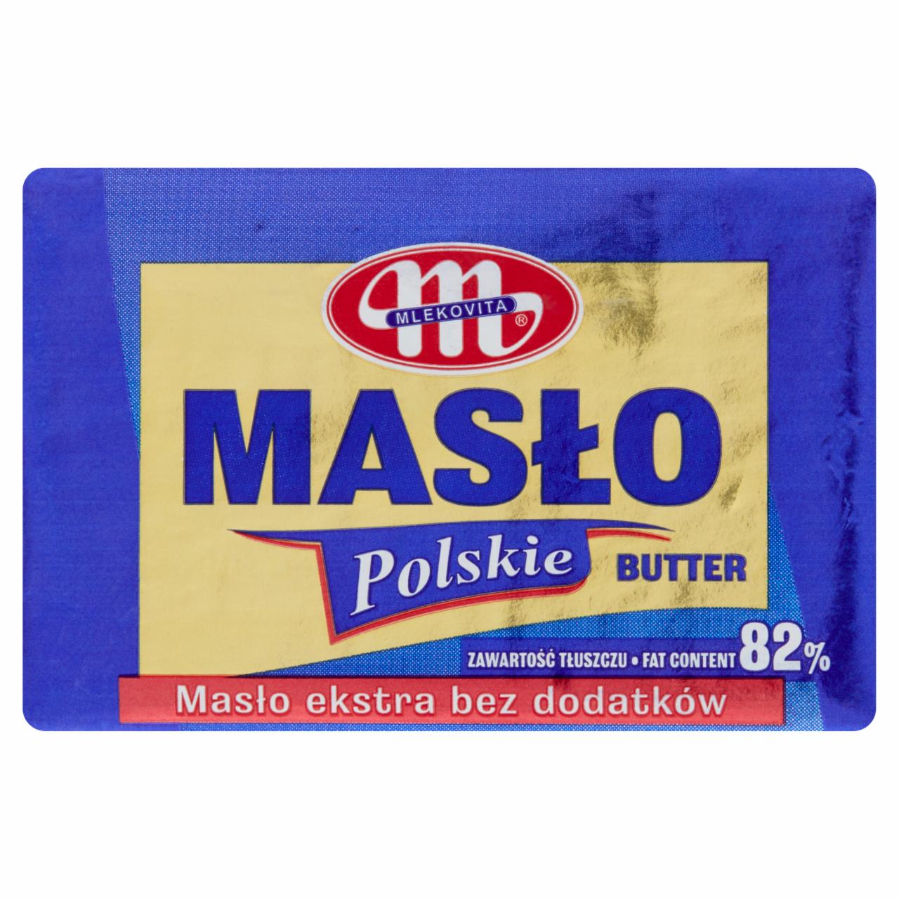 Zdjęcia - Mlekovita Masło Polskie ekstra bez dodatków 82% 100 g