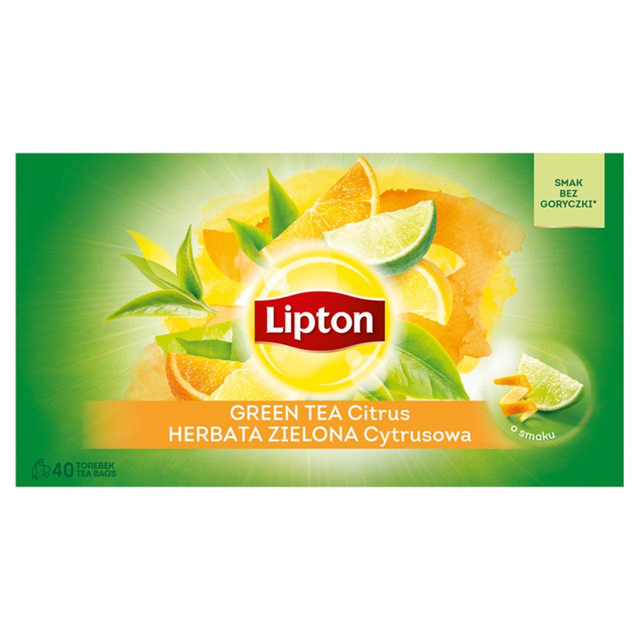 Zdjęcia - Lipton Herbata zielona cytrusowa 52 g (40 torebek)