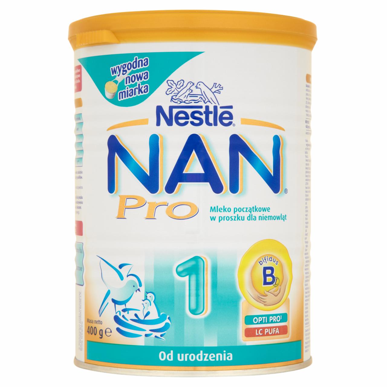 Zdjęcia - Nestlé Nan Pro 1 Mleko początkowe w proszku dla niemowląt od urodzenia 400 g