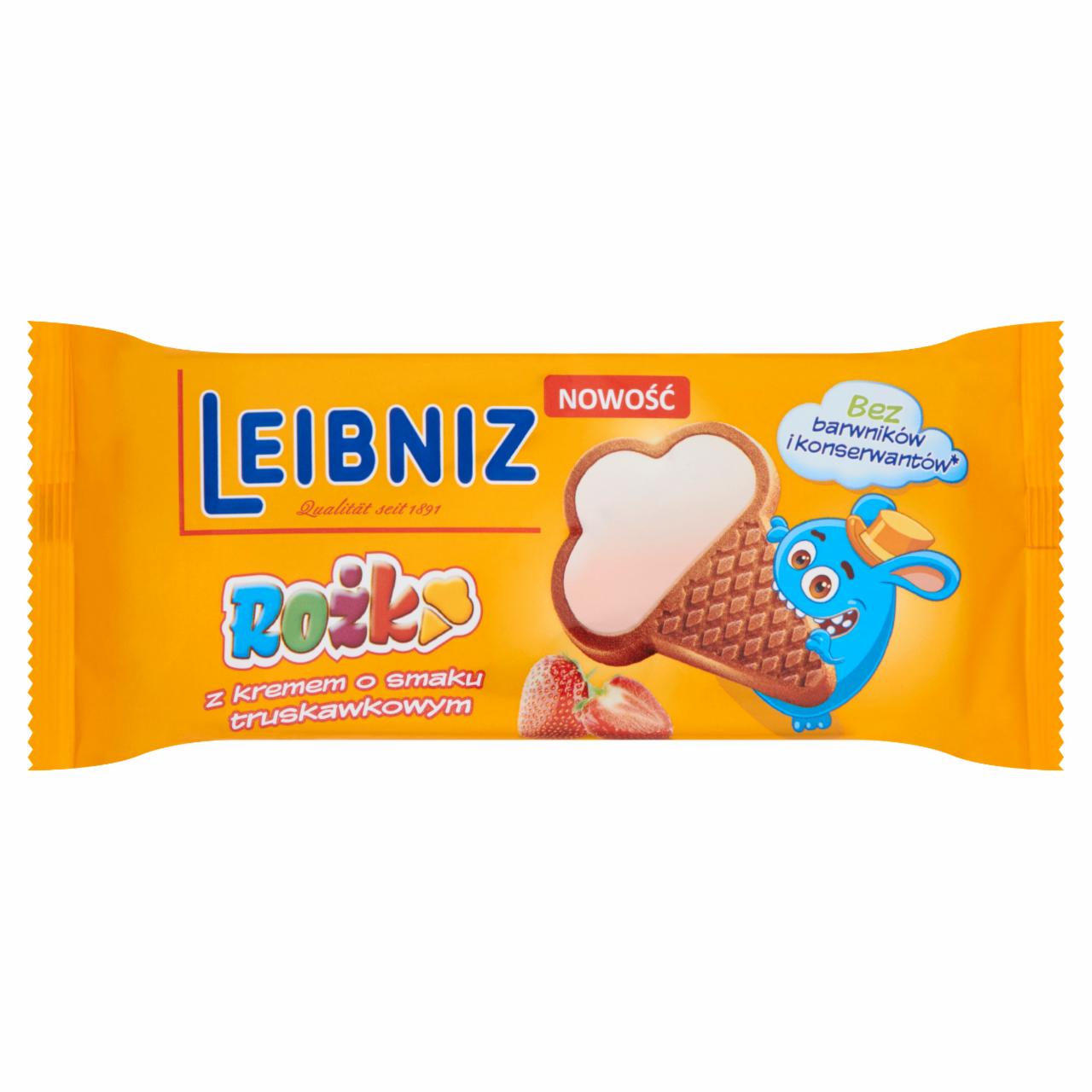 Zdjęcia - Leibniz Rożki z kremem o smaku truskawkowym 100 g