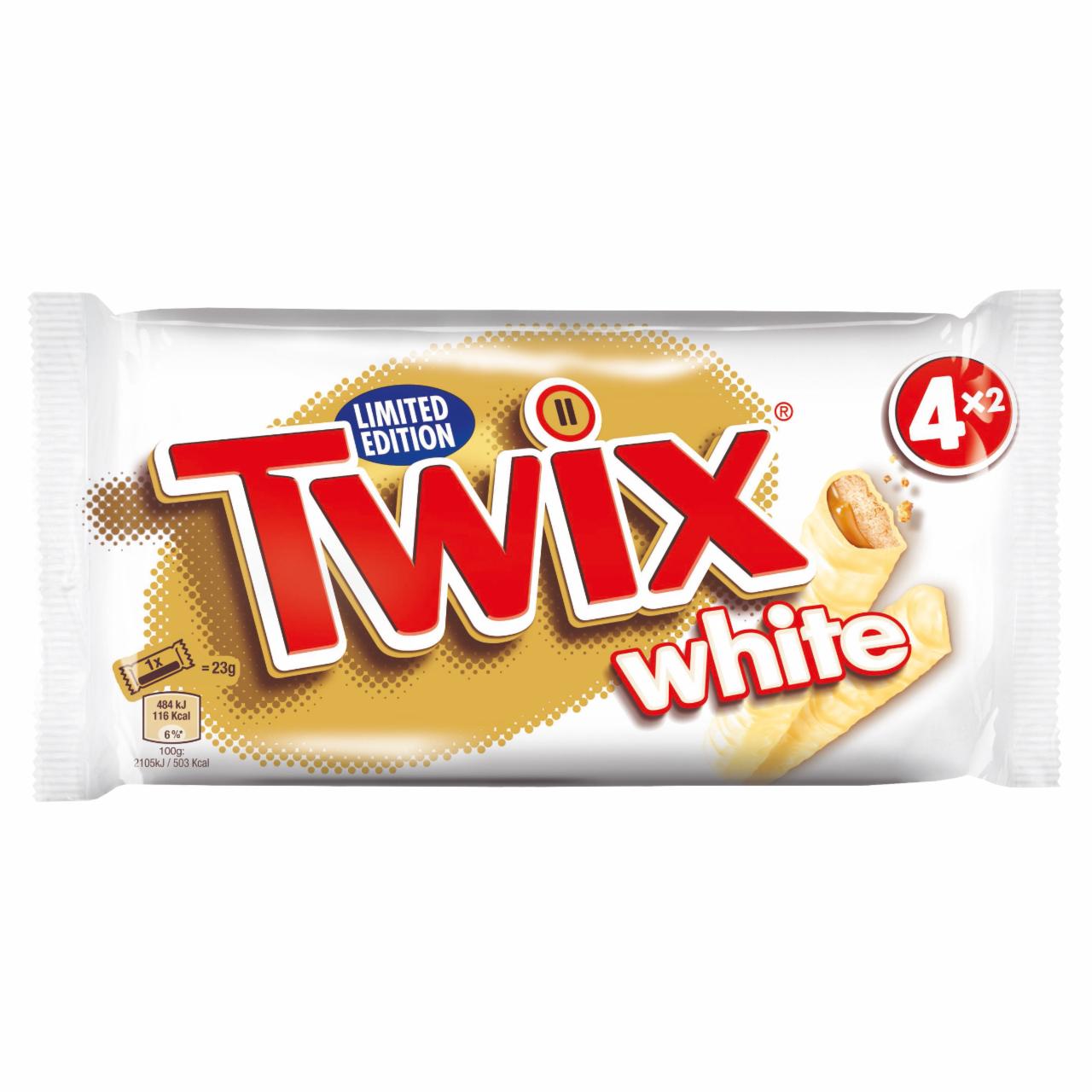 Zdjęcia - Twix White Ciasteczka oblane karmelem i białą czekoladą 184 g (4 sztuki)