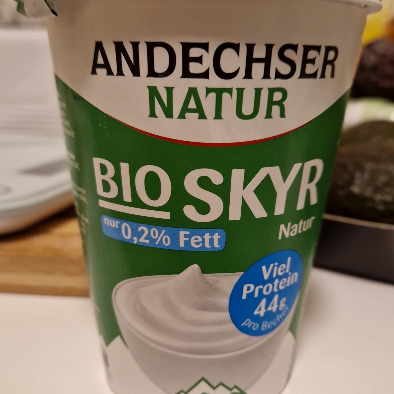 Zdjęcia - Natur Bio Skyr 0,2% Fett Andechser