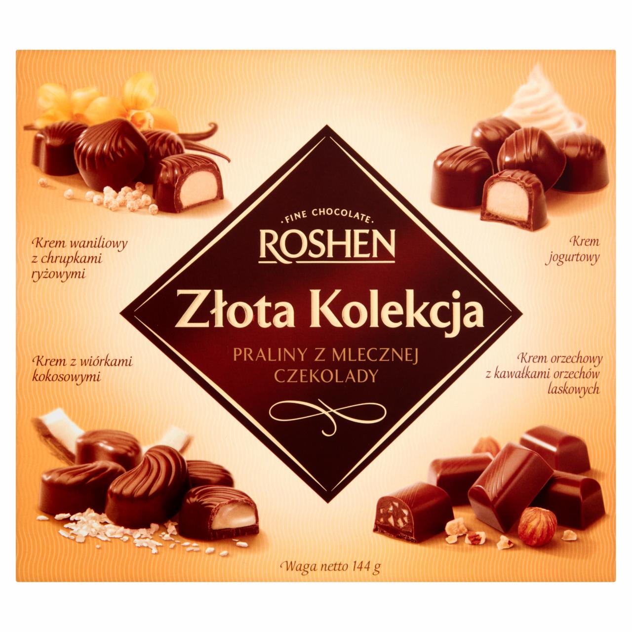 Zdjęcia - Roshen Złota Kolekcja Praliny z mlecznej czekolady 144 g