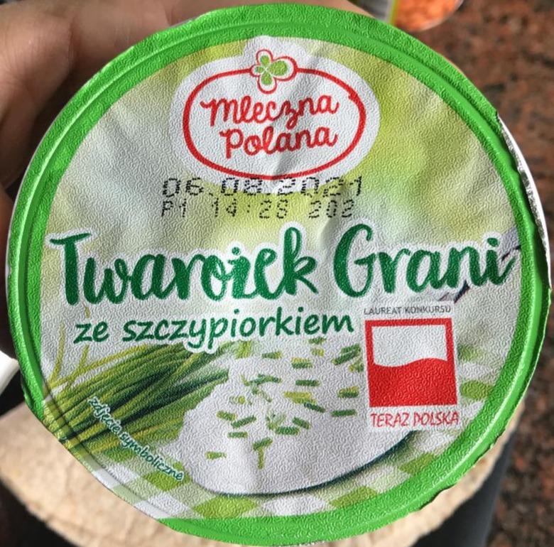 Zdjęcia - Twarożek Grani ze szczypiorkiem Mleczna Polana