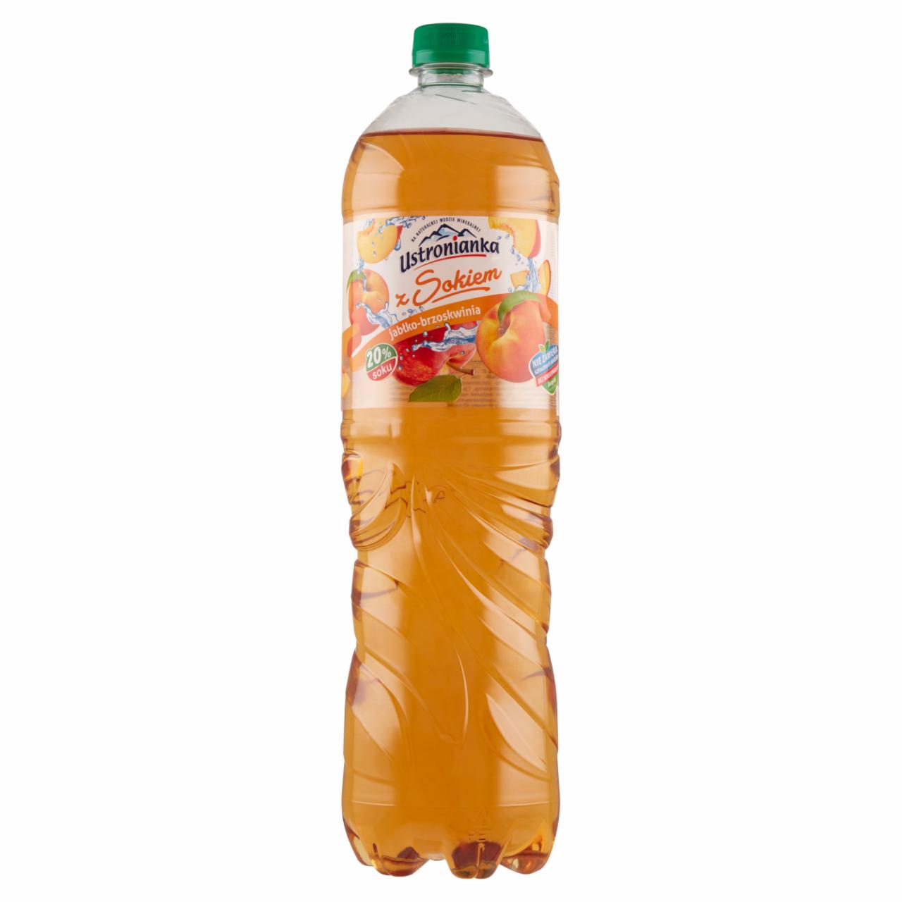 Zdjęcia - Ustronianka z Sokiem Napój niegazowany jabłko-brzoskwinia 1,5 l