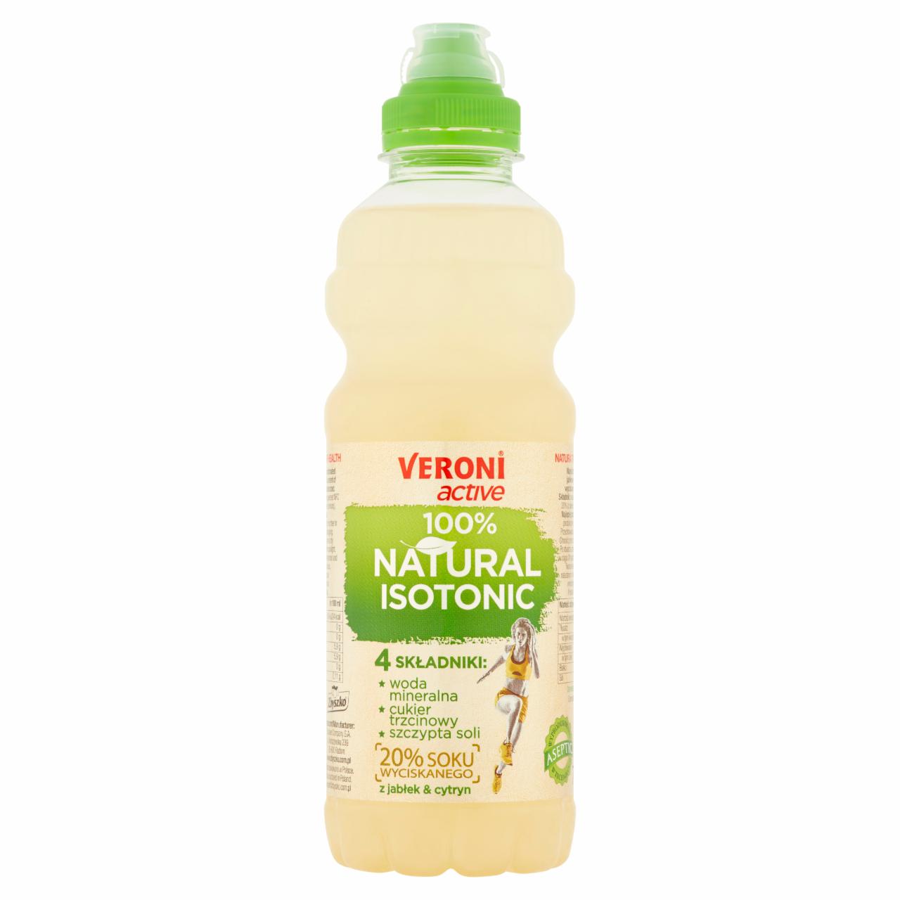 Zdjęcia - Veroni Active 100% Natural Isotonic Napój izotoniczny niegazowany jabłkowo-cytrynowy 700 ml