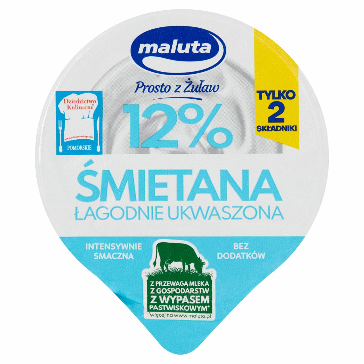 Zdjęcia - Maluta Śmietana łagodnie ukwaszona 12 % 200 g