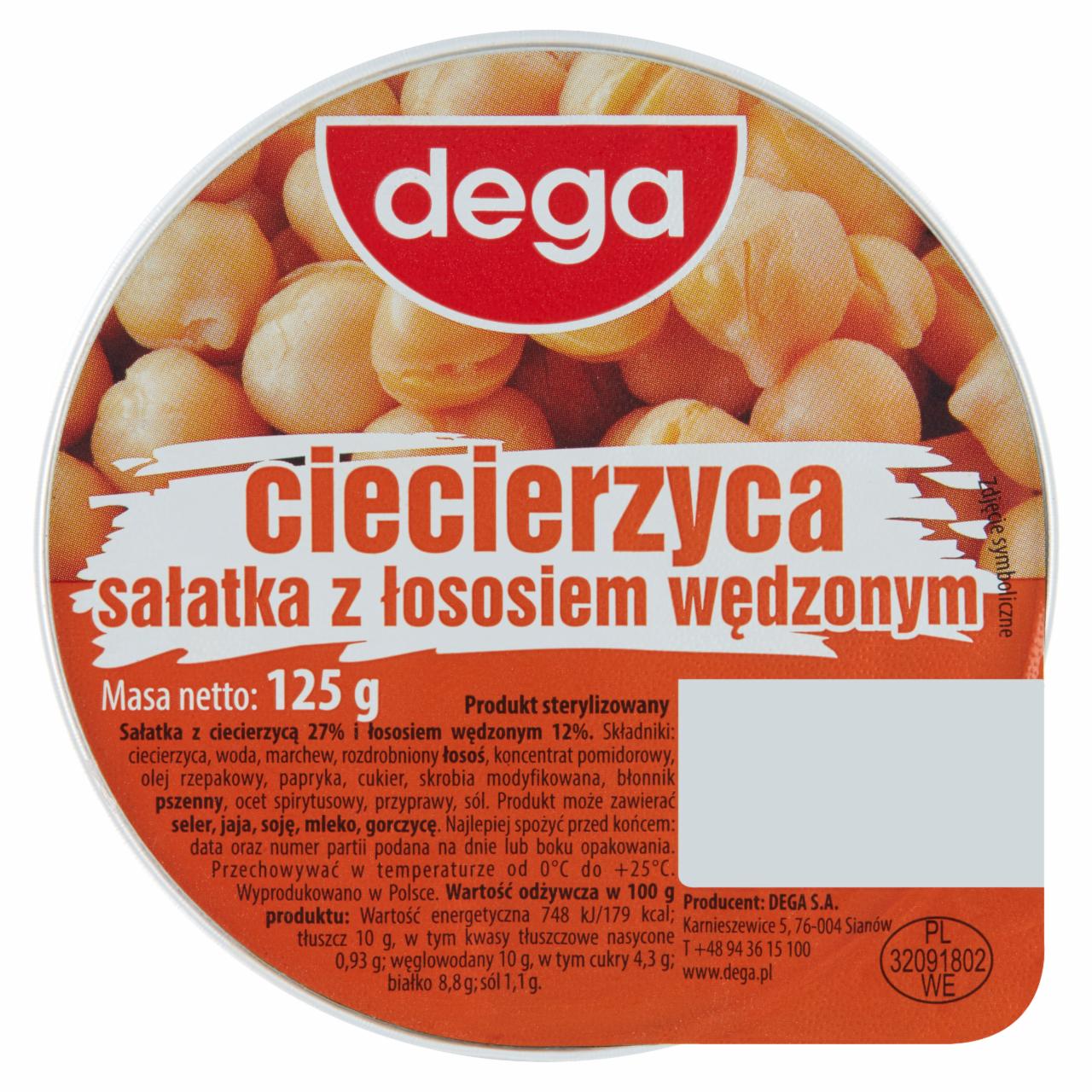 Zdjęcia - Dega Ciecierzyca sałatka z łososiem wędzonym 125 g