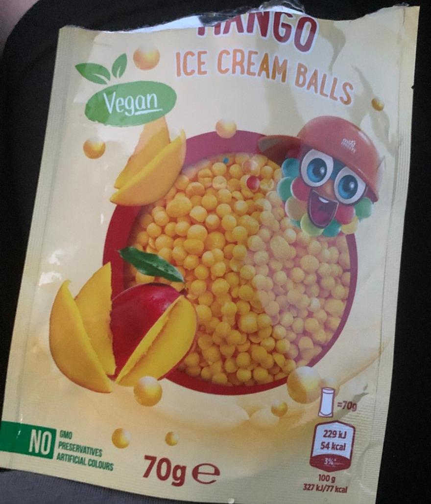 Zdjęcia - Mango ice cream balls Minimelts