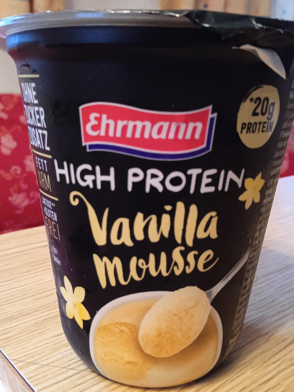 Zdjęcia - High protein Vanilla Mousse Ehrmann