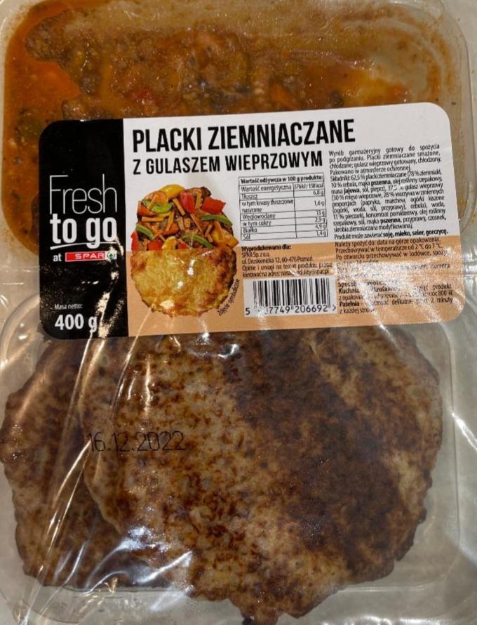 Zdjęcia - Placki ziemniaczane z gulaszem wieprzowym fresh to go spar