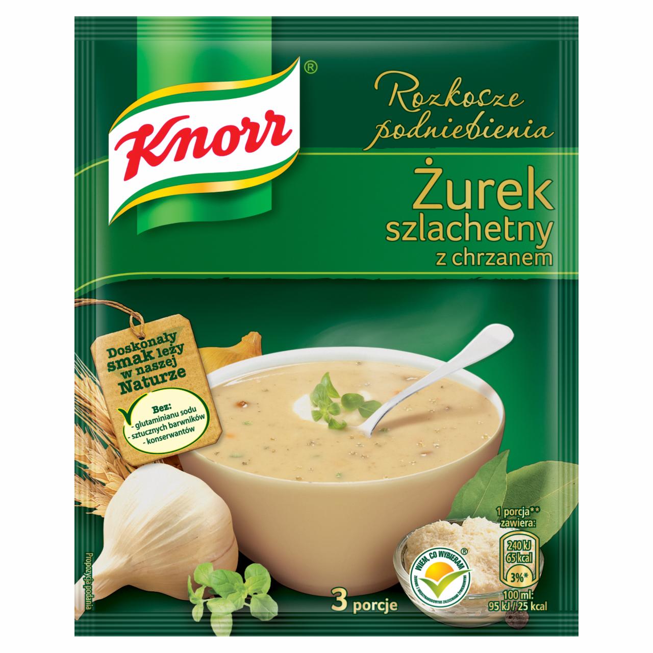 Zdjęcia - Knorr Rozkosze podniebienia Żurek szlachetny z chrzanem 49 g