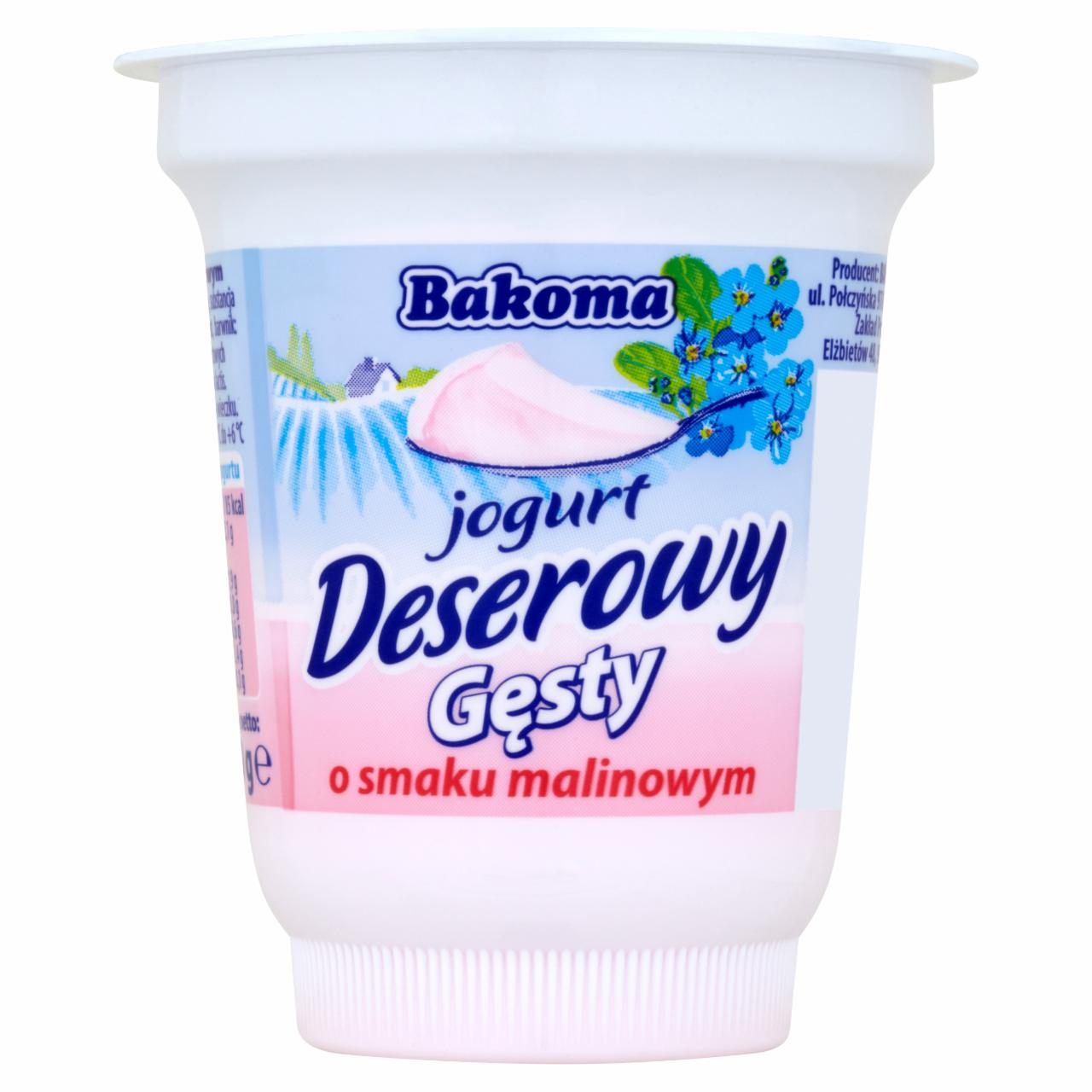 Zdjęcia - Bakoma Jogurt deserowy gęsty o smaku malinowym 150 g