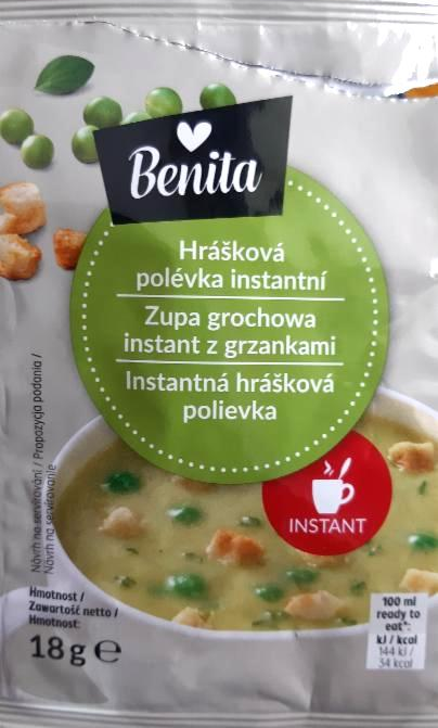Zdjęcia - Zupa grochowa instant z grzankami Benita