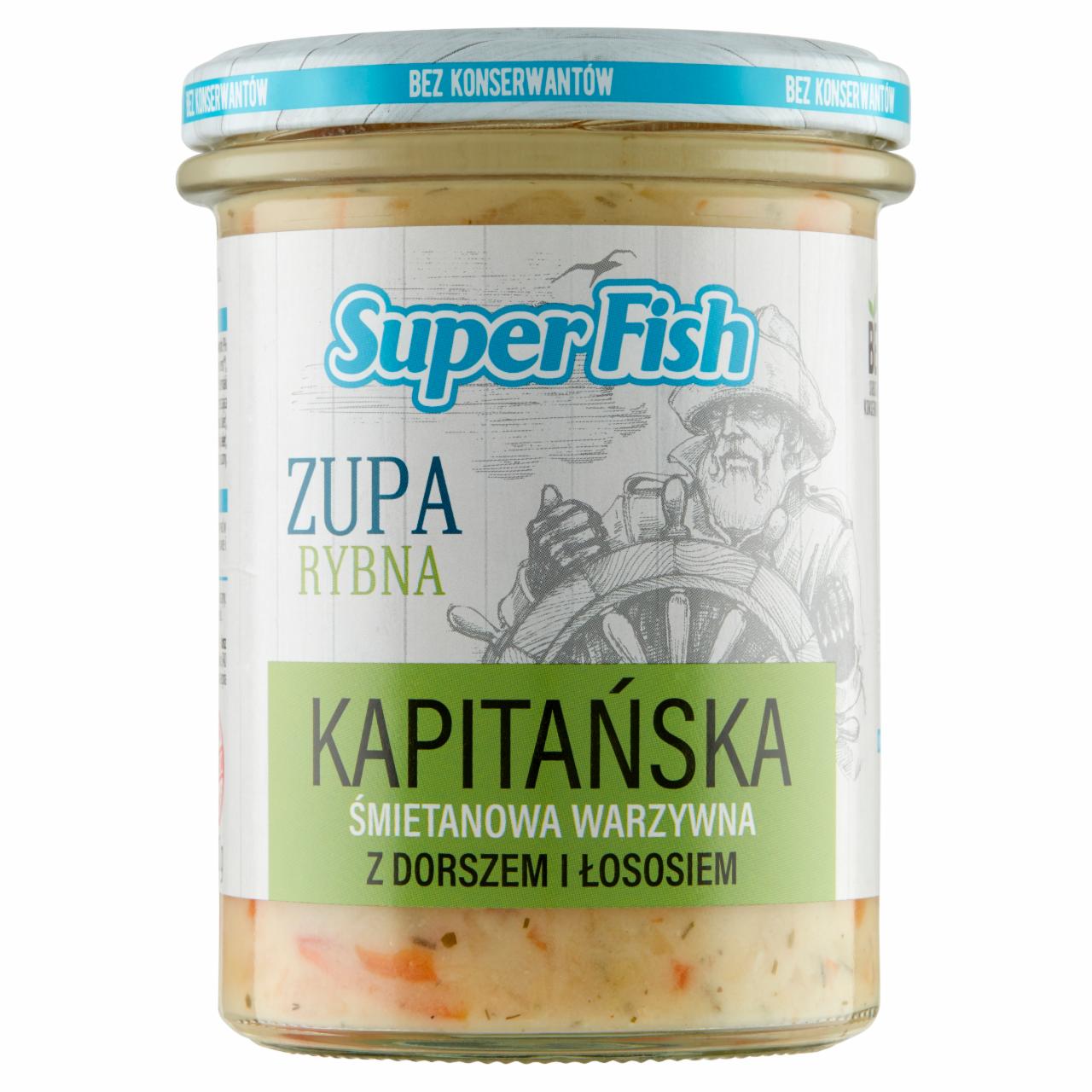 Zdjęcia - SuperFish Zupa rybna kapitańska śmietanowa warzywna z dorszem i łososiem 380 g