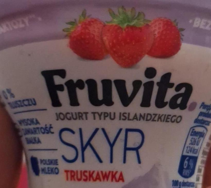 Zdjęcia - Jogurt typu islandzkiego skyr truskawka bez laktozy Fruvita