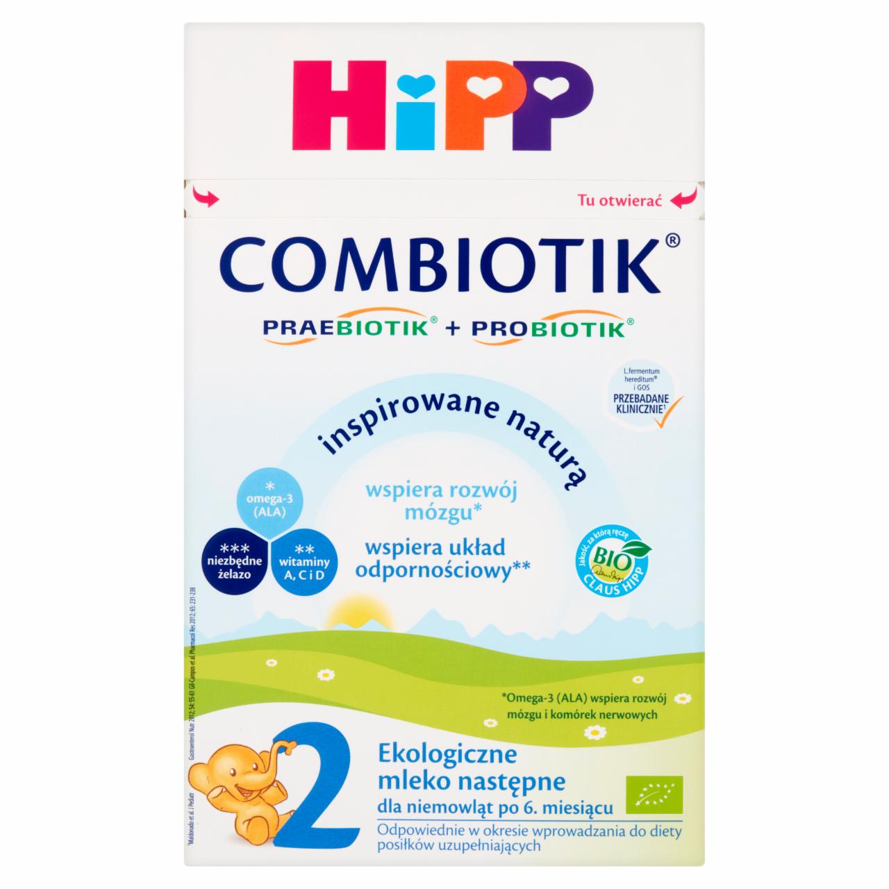 Zdjęcia - HiPP Combiotik 2 Ekologiczne mleko następne dla niemowląt po 6. miesiącu 600 g