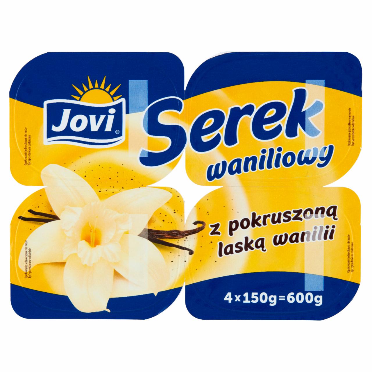 Zdjęcia - Jovi Serek waniliowy z pokruszoną laską wanilii 600 g (4 x 150 g)