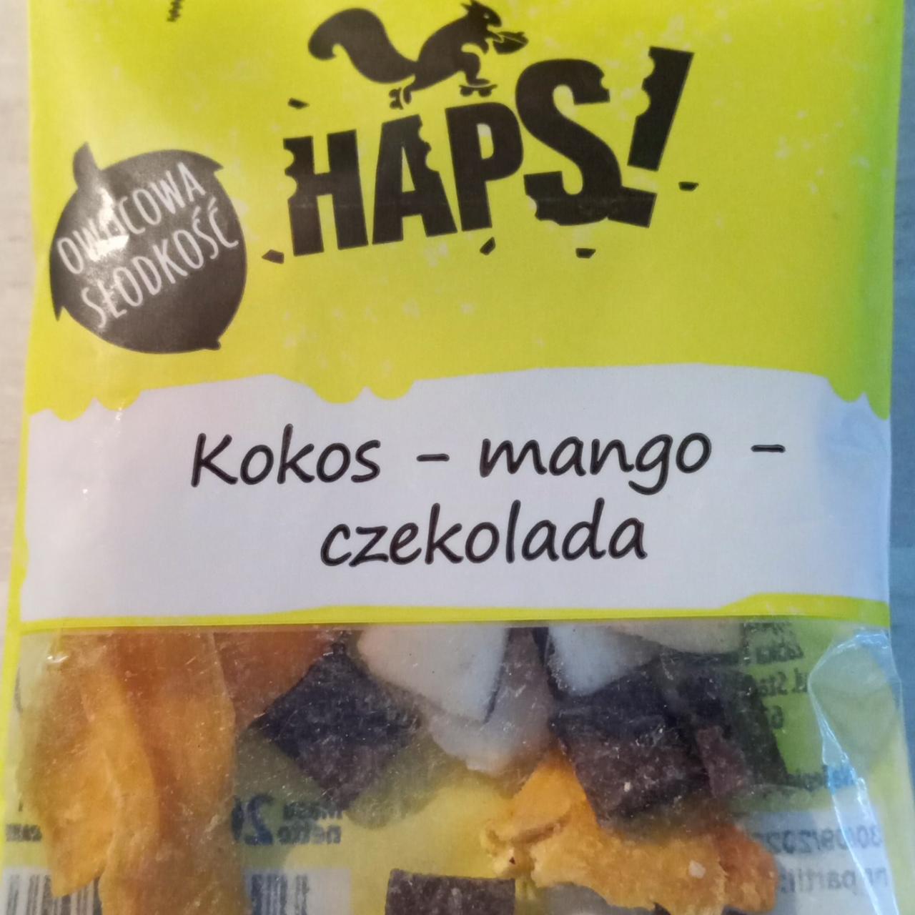 Zdjęcia - Mieszanka suszonego kokosa, mango i czekolady Haps