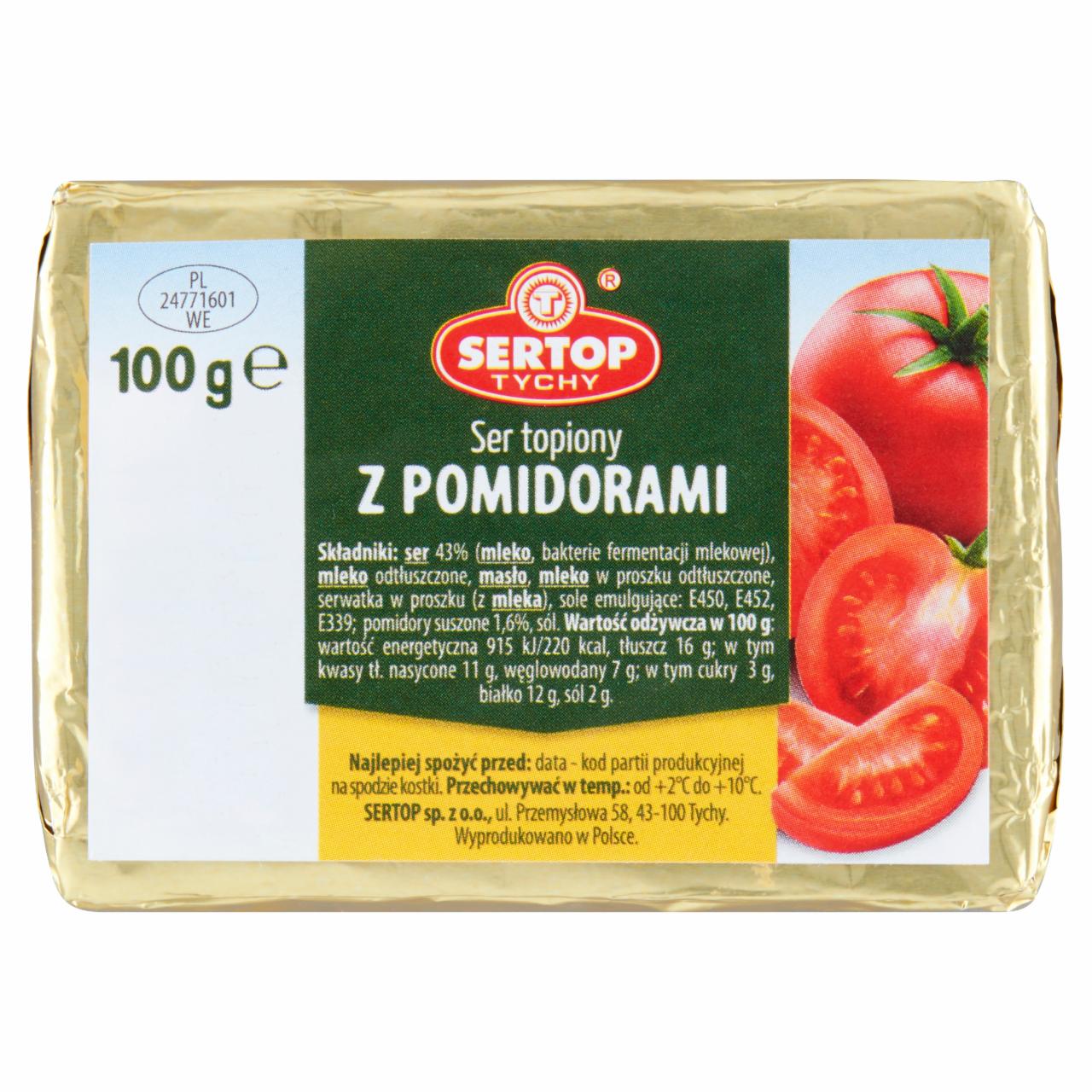 Zdjęcia - Sertop Tychy Ser topiony z pomidorami 100 g