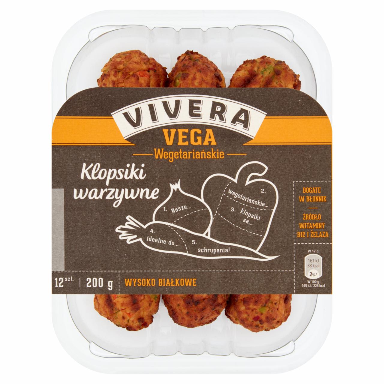 Zdjęcia - Vivera Wegetariańskie klopsiki warzywne 200 g (12 sztuk)