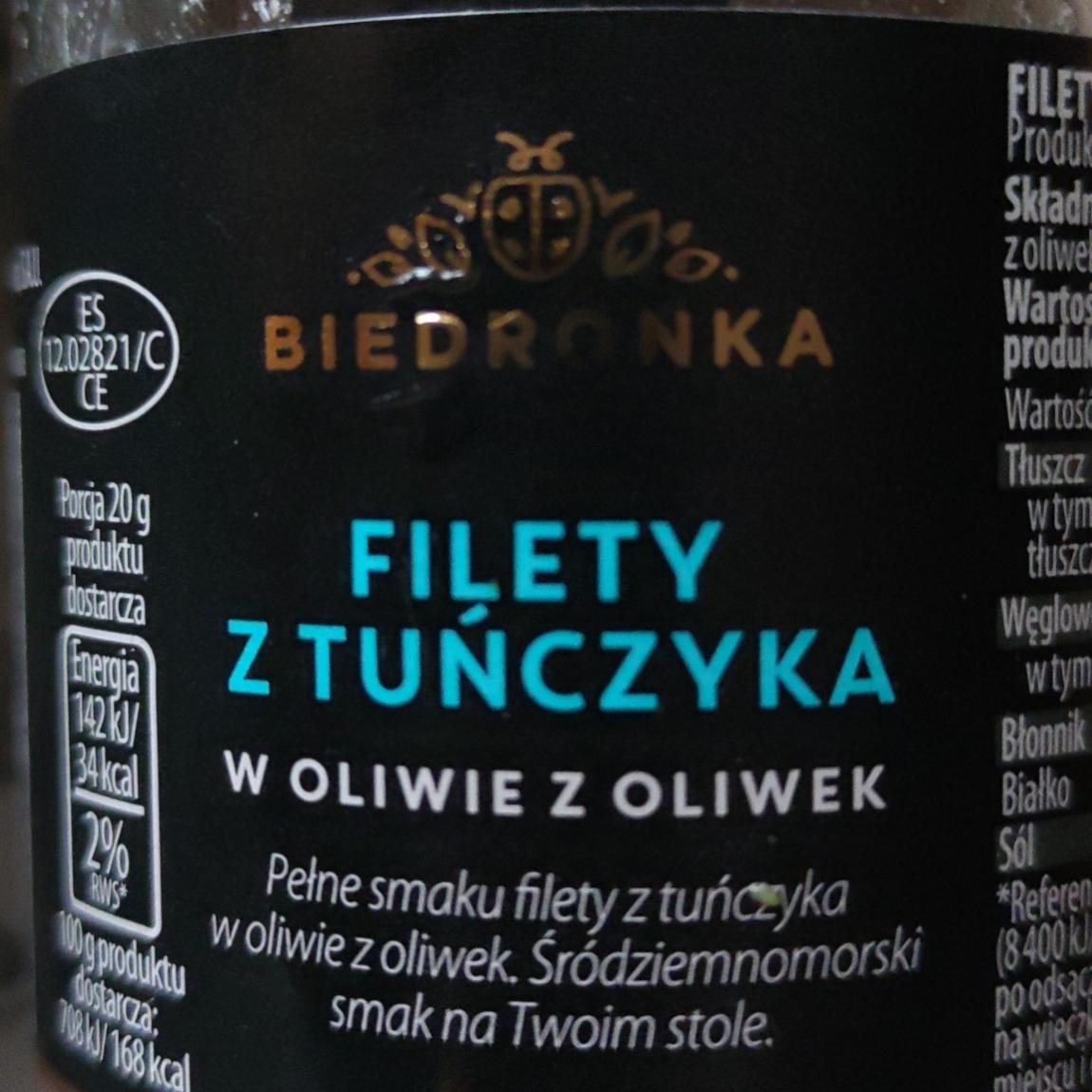 Zdjęcia - Filety z tuńczyka w oliwie z oliwek Biedronka