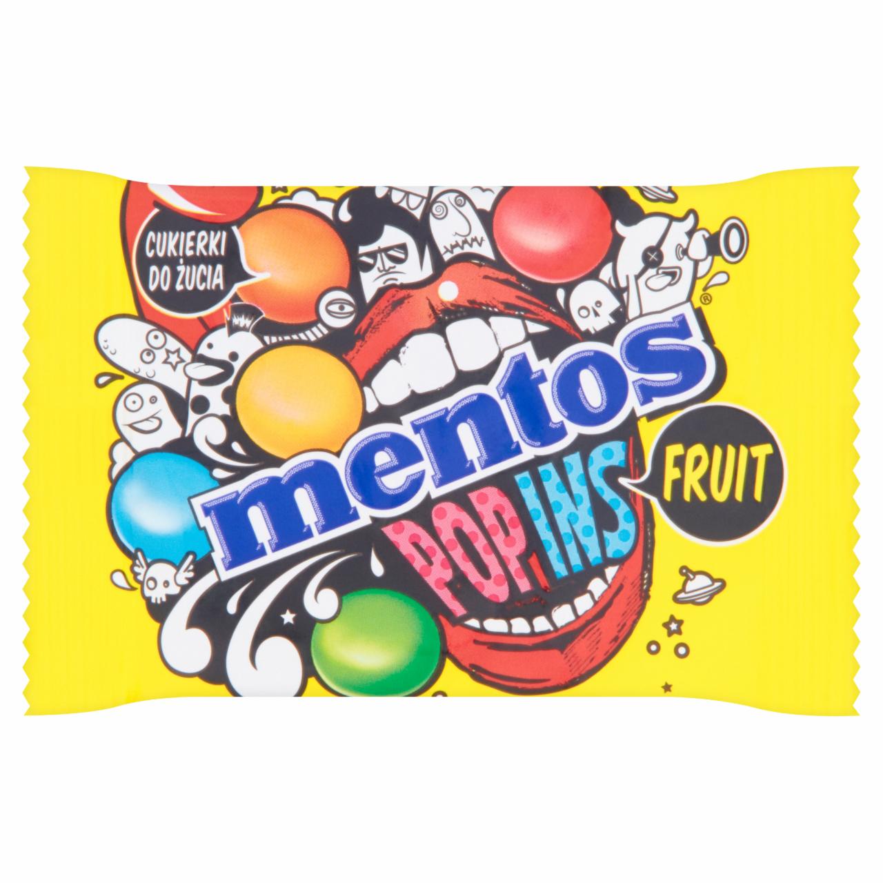 Zdjęcia - Mentos Pop Ins Fruit Cukierki do żucia 25 g