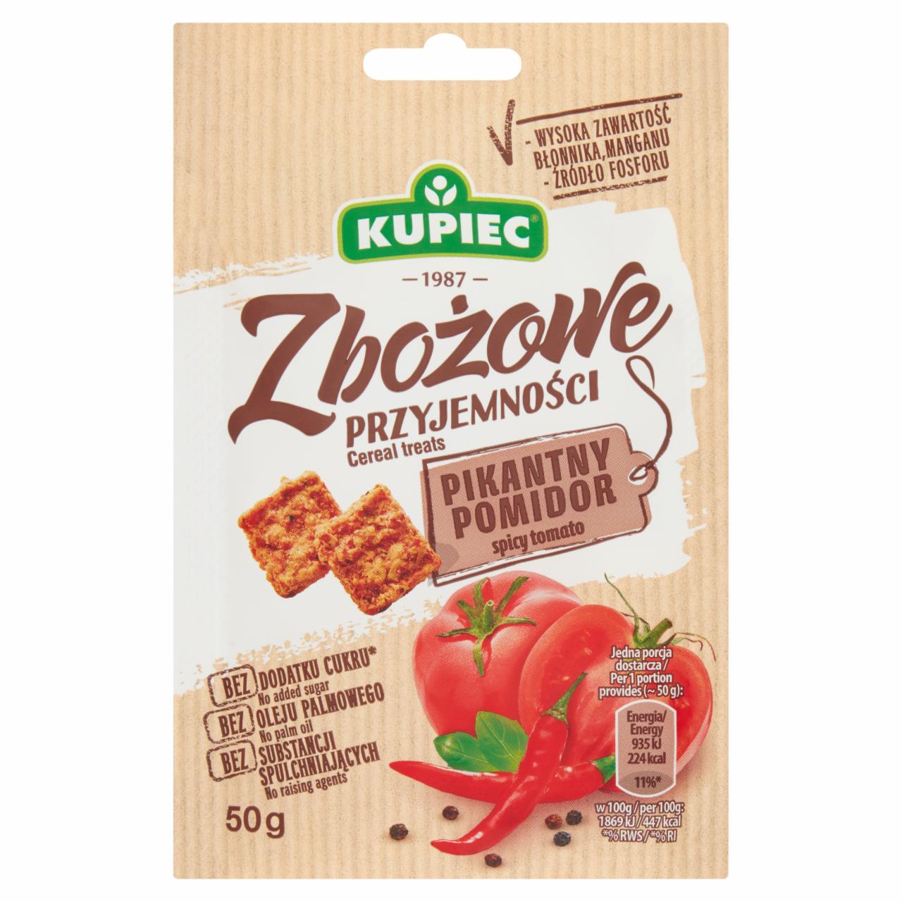 Zdjęcia - Kupiec Zbożowe przyjemności Snaki zbożowe pikantny pomidor 50 g