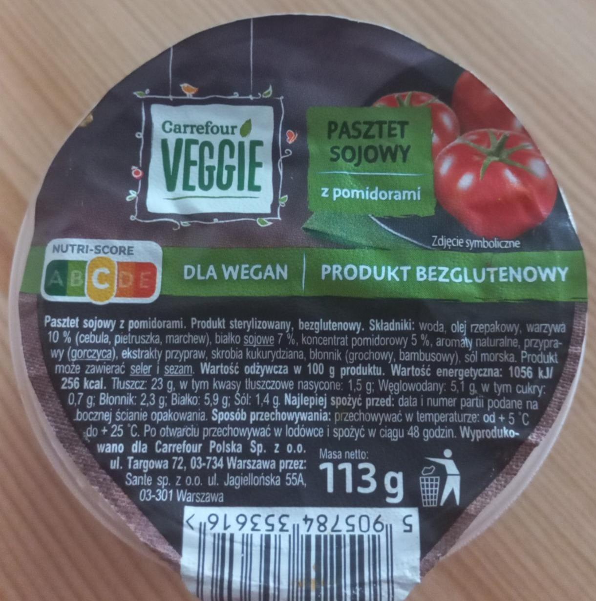 Zdjęcia - Pasztet Sojowy z pomidorami Carrefour Veggie
