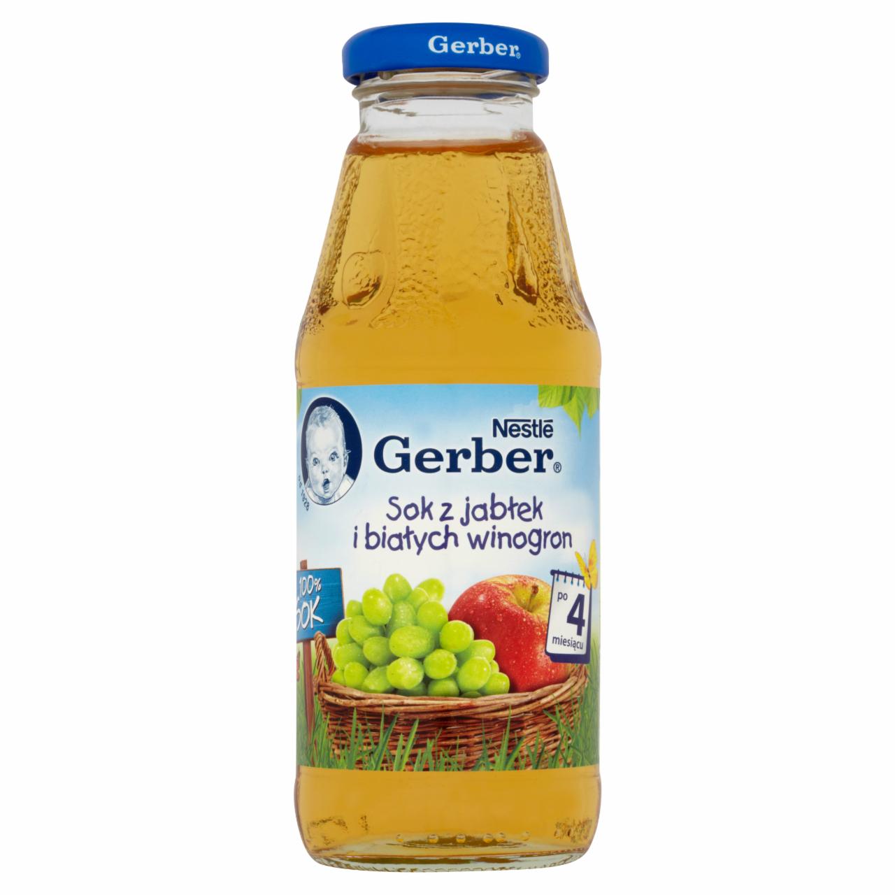 Zdjęcia - Gerber 100% Sok z jabłek i białych winogron po 4 miesiącu 300 ml