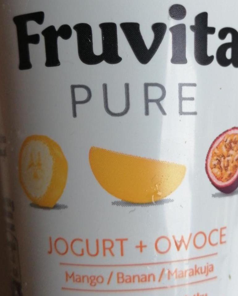 Zdjęcia - Pure jogurt owoce mango banan marakuja Fruvita